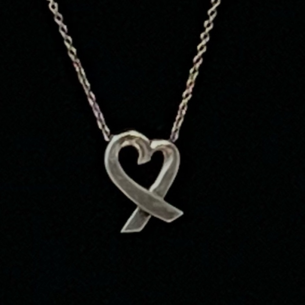 🔥FLASH SALE 🔥Elsa Peretti Small Open Heart Necklace Sterling Silver 925 ✨ - Picture 4 of 5